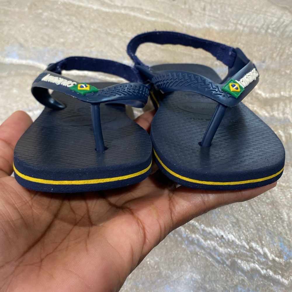 Havaianas Blue Flip Flops Baby Toddlers Boy Size USA 9C / 23-24 - Picture 5 of 11